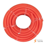 Труба гофр, ПНД с протяжкой d40 мм (25 м) оранжевая EKF-Plast