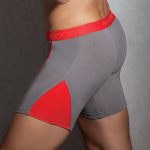 Удлинённые боксеры с ярким поясом и вставками по бокам Doreanse Modal Club (Размер: S) (Цвет: темно-серый)