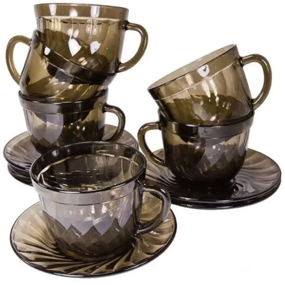 Чайный набор 12 предметов «Ocean Eclipse» (6кружек 220мл+6блюдец) H9147