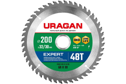 Диск пильный по дереву URAGAN Expert 200х32/30 мм, 48Т 36802-200-32-48_z01