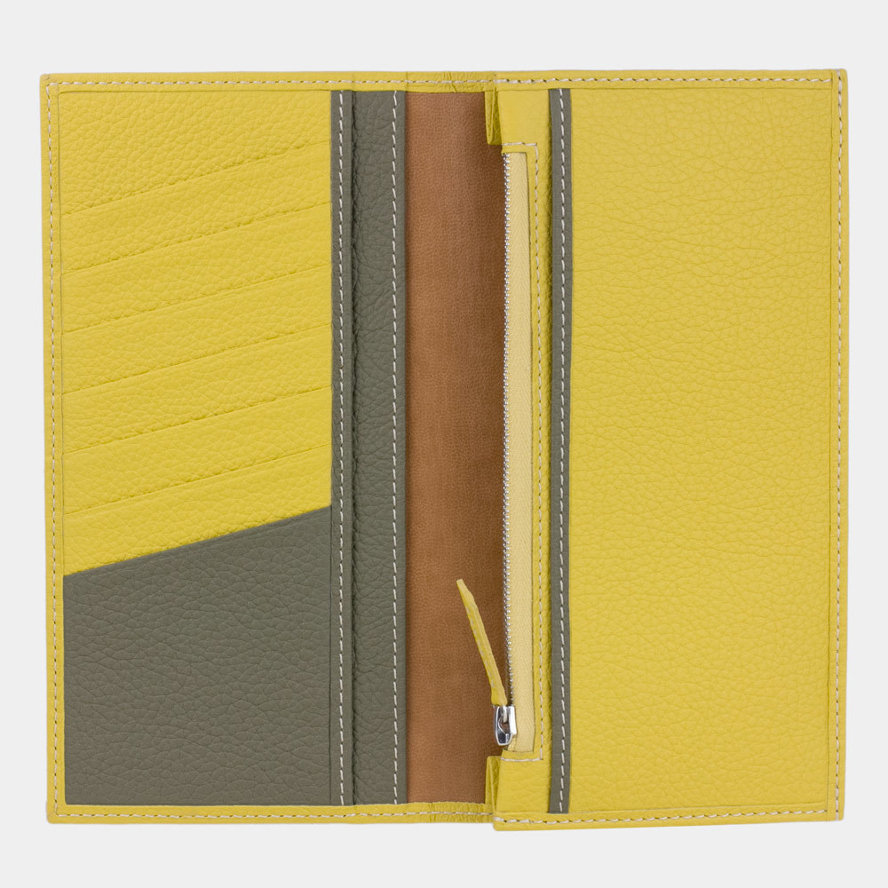 Кошелек Eclair из кожи теленка, желтого цвета