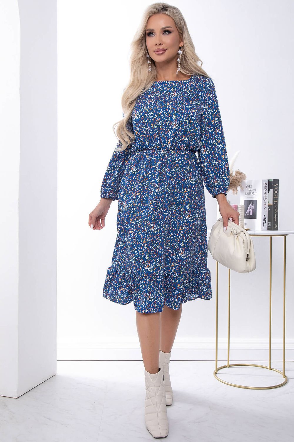 Платье "Лисбет" П8554 (синее) LT Collection