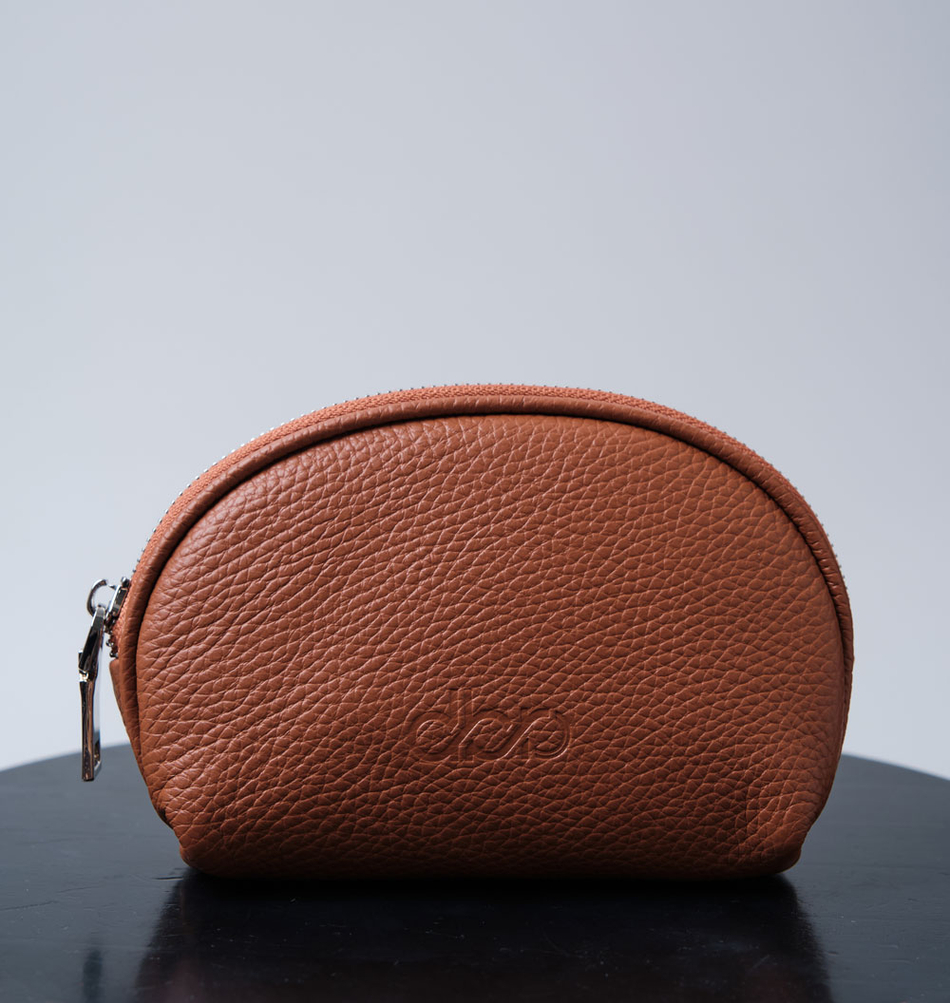 Косметичка кожаная DBR 15-41 коричневый камень