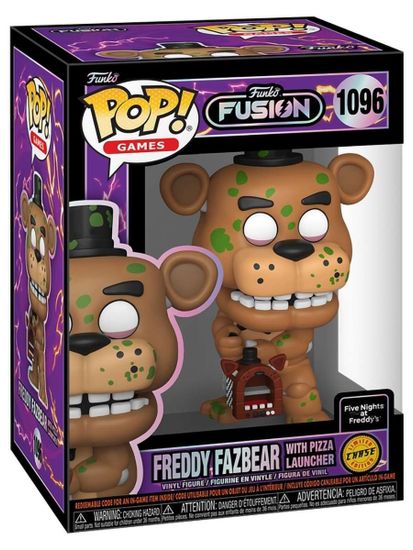 Фигурка Funko POP! Games Funko Fusion FNAF Freddy Fazbear w/Pizza Launcher w/Chase (1096) 88351 / Фигурка Фанко ПОП! по мотивам игры "Фанко Фьюжен", Фредди Фазбер (ЧЕЙЗ)