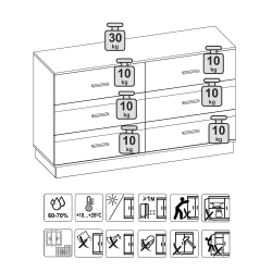 Комод 4 Анона, антрацит