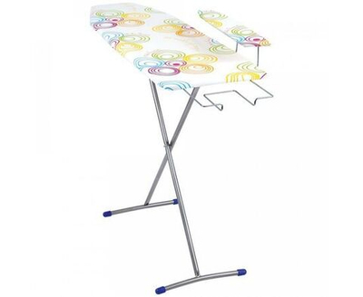 Доска гладильная Nika Лина-4 112х34,5х70-80см подставка под утюг, подрукавник, розетка-удлинитель