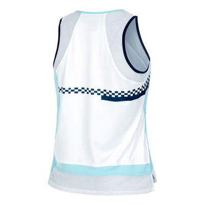 Женская теннисная майка Lucky in Love Geo Mod Tank Top Women - White, Multicoloured