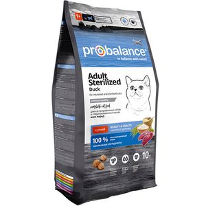Уценка! Повр.упак. / Сухой корм ProBalance Adult Sterilized Duck для кастрированных котов и стерилизованных кошек с уткой