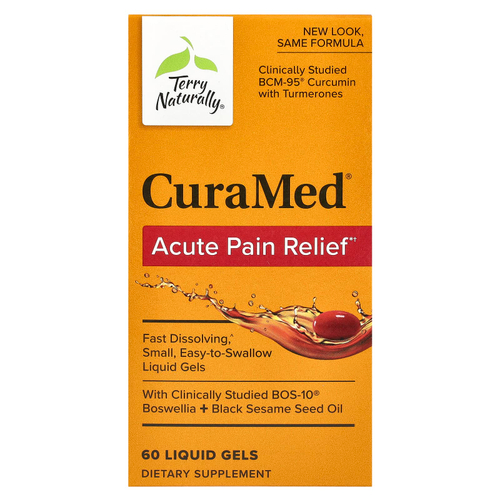 Terry Naturally, CuraMed, средство для снятия боли, 60 жидких гелей