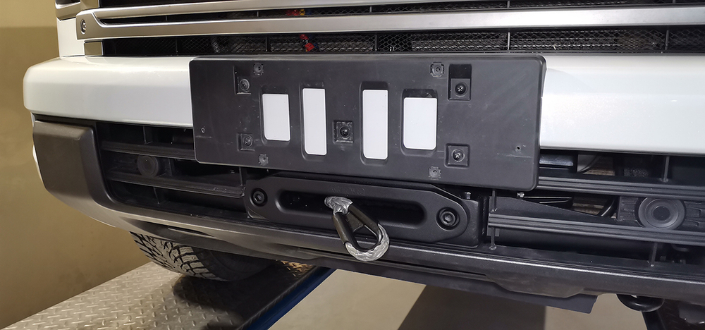 Площадка под лебёдку в штатный бампер Haval H9 2024+ РИФ