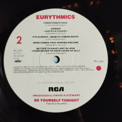 Винтажная виниловая пластинка LP Eurythmics Be Yourself Tonight (Japan 1985) (Obi)