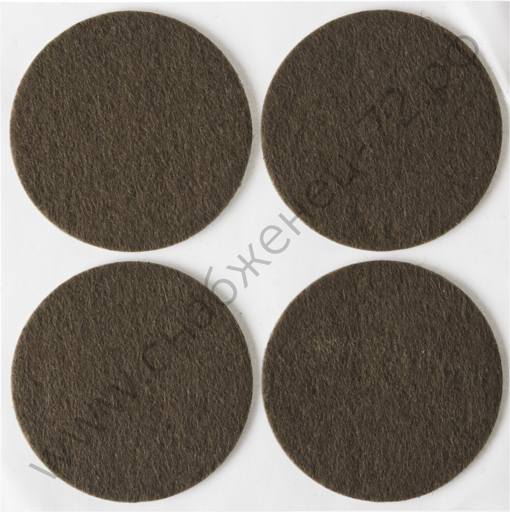 STAYER d 50 мм, самоклеящиеся, фетровые, 4 шт. коричневые, мебельные накладки (40910-50)