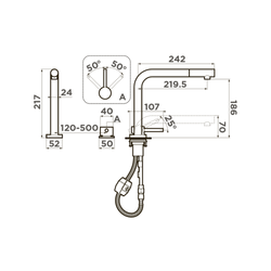 Кухонный смеситель Omoikiri Nara-S-LG