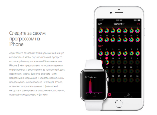 Часы смарт Apple Watch Sport 42мм (цвет белый)