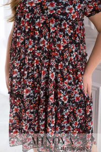 Платье 8620-2-черный-красный Minova