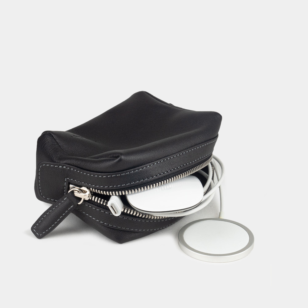 Несессер Mignon из кожи теленка черного цвета