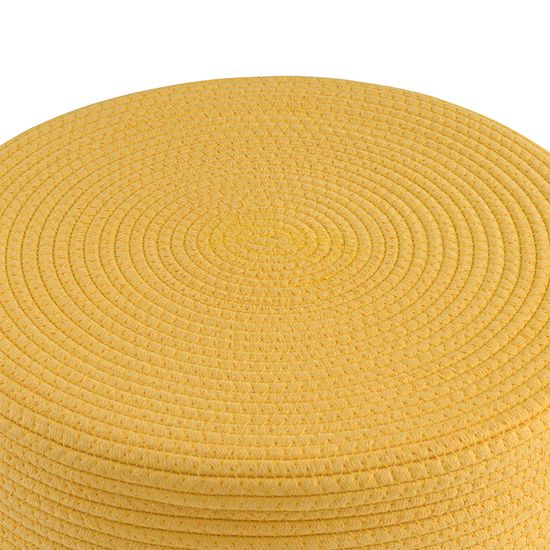 Пуф devy, D40х40 см, бежевый/горчичный