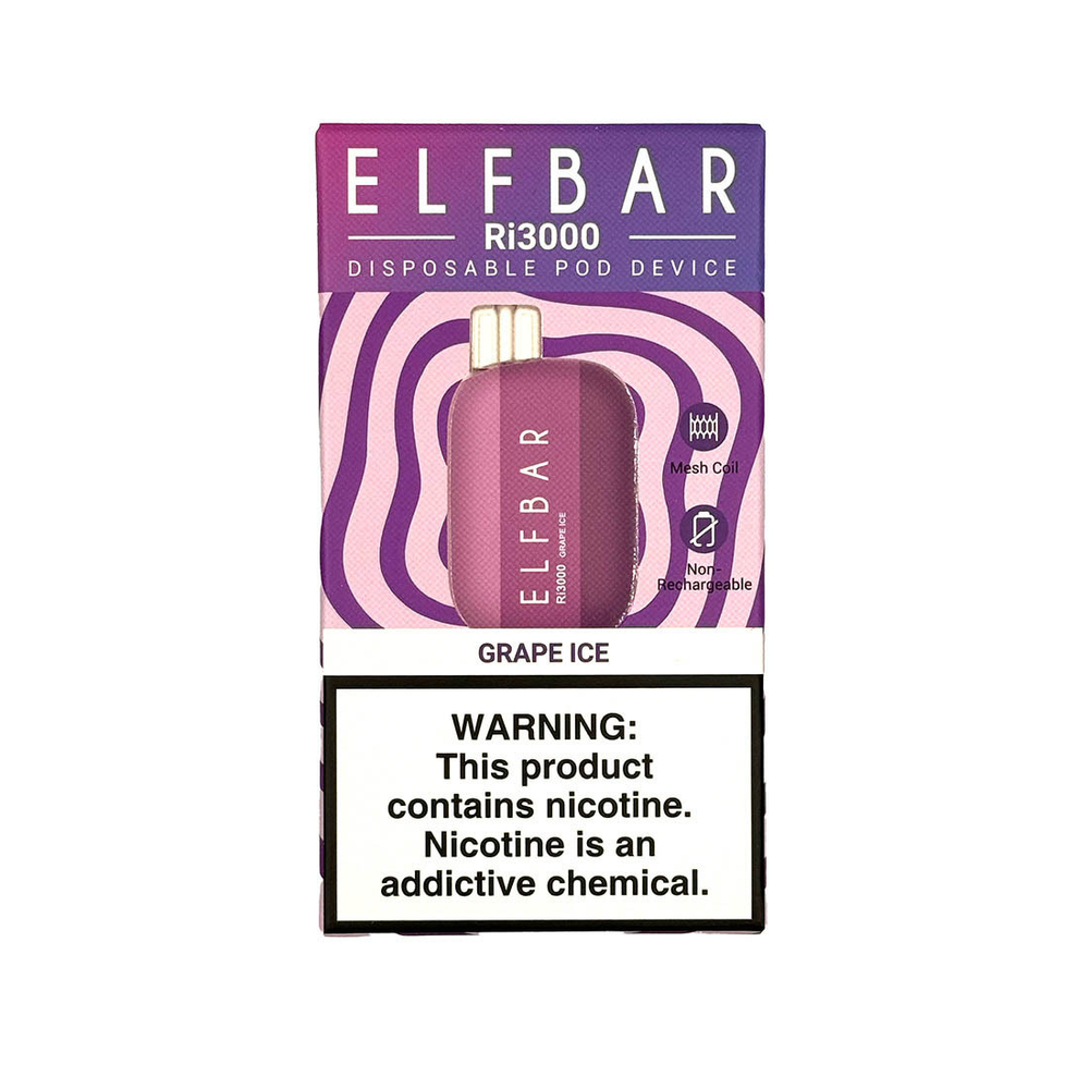 ELF BAR Ri3000 - Grape Ice (5% nic)