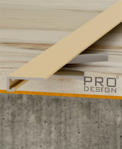 Плинтус PRO DESIGN 7067 MINI Анодированный золото 2700мм