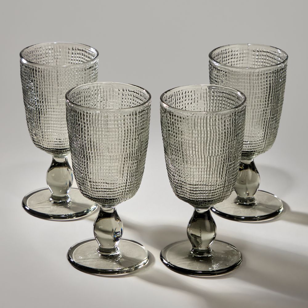 НАБОР БОКАЛОВ "TEMPO" GREY 4 ШТ./280 МЛ