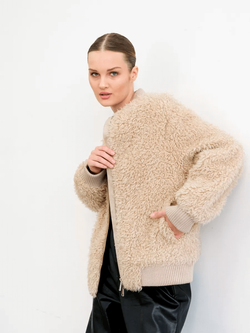 Куртка бомбер из шерсти, SilverFox (арт.S2302-001)