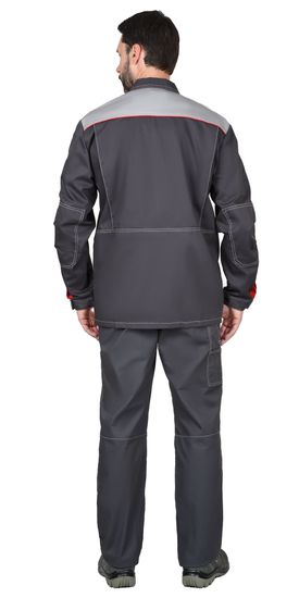 Куртка "Сириус-Фаворит-Люкс" (т.серый/серый) удл.