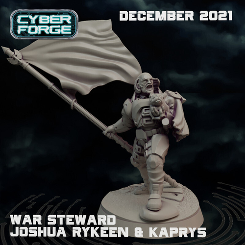 Armies of the Imperium Astra Militarum banner bearer  миниатюра для dnd, днд, pathfinder, фентези, Настольная игра, НРИ, Варгейм, РПГ