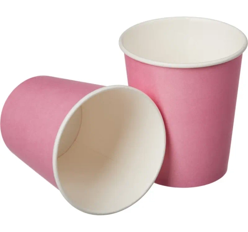 Бумажный стакан 400мл. Розовый, 1000шт/кор. Лига пак