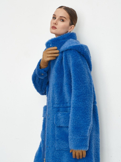 Шуба женская чебурашка тедди эко, SilverFox (арт. 1206)