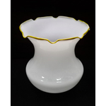 Плафон стеклянный "Катюша" опал с золотым кантом