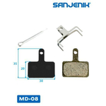 Колодки тормозные Sanjenik MD-08 Yokamura Raptor 11, Yokamura Raptor 13, Falcon Zero 10x
