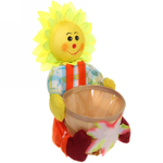 Кашпо плетеное с фигурой d-11см «Подсолнух» 23см ДоброСад