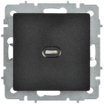 BRITE Розетка USB C 65Вт высокоскоростная зарядка РЮ12-1-БрЧ черный IEK
