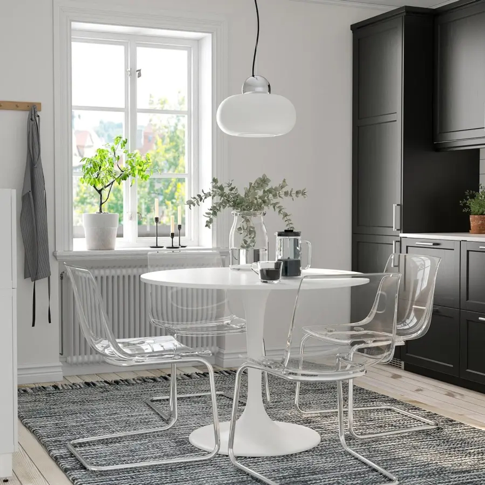 Кухонный стол - DOCKSTA/TOBIAS IKEA/ ДОКСТА/ТОБИАС ИКЕА, 103 см, белый