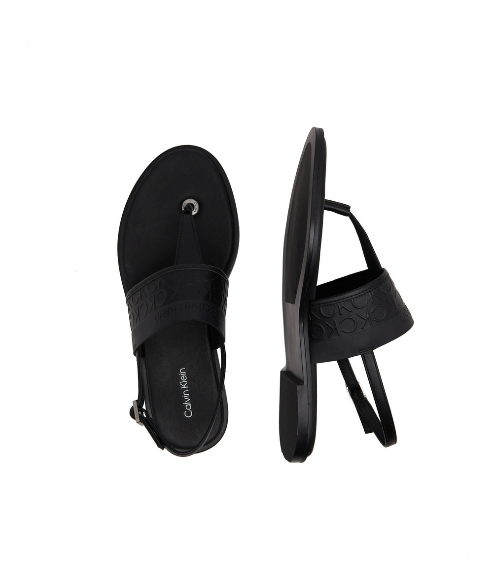 Кожаные босоножки almond tp sandal - hf mono Calvin Klein - черный(HW0HW01536)
