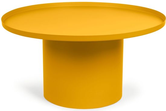 Fleksa Круглый журнальный столик из горчичного металла Ø 72 см Испания