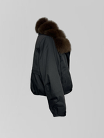 Куртка-парка 2532 укороченная со съемным воротником из меха