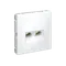 Розетка компьютерная 2-м ArtGallery RJ45 + RJ45 кат.5E механизм лотос SE GAL001385