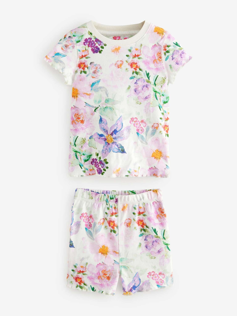 Пижама для девочки Next AC0-788, 3 шт., Салатовый, Сиреневый, Молочный