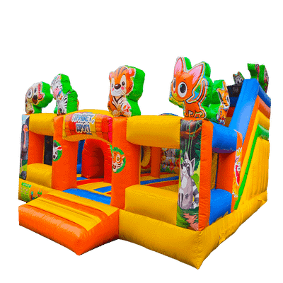 Коммерческий надувной батут «Добрые зверята», 5*5*3.5 м