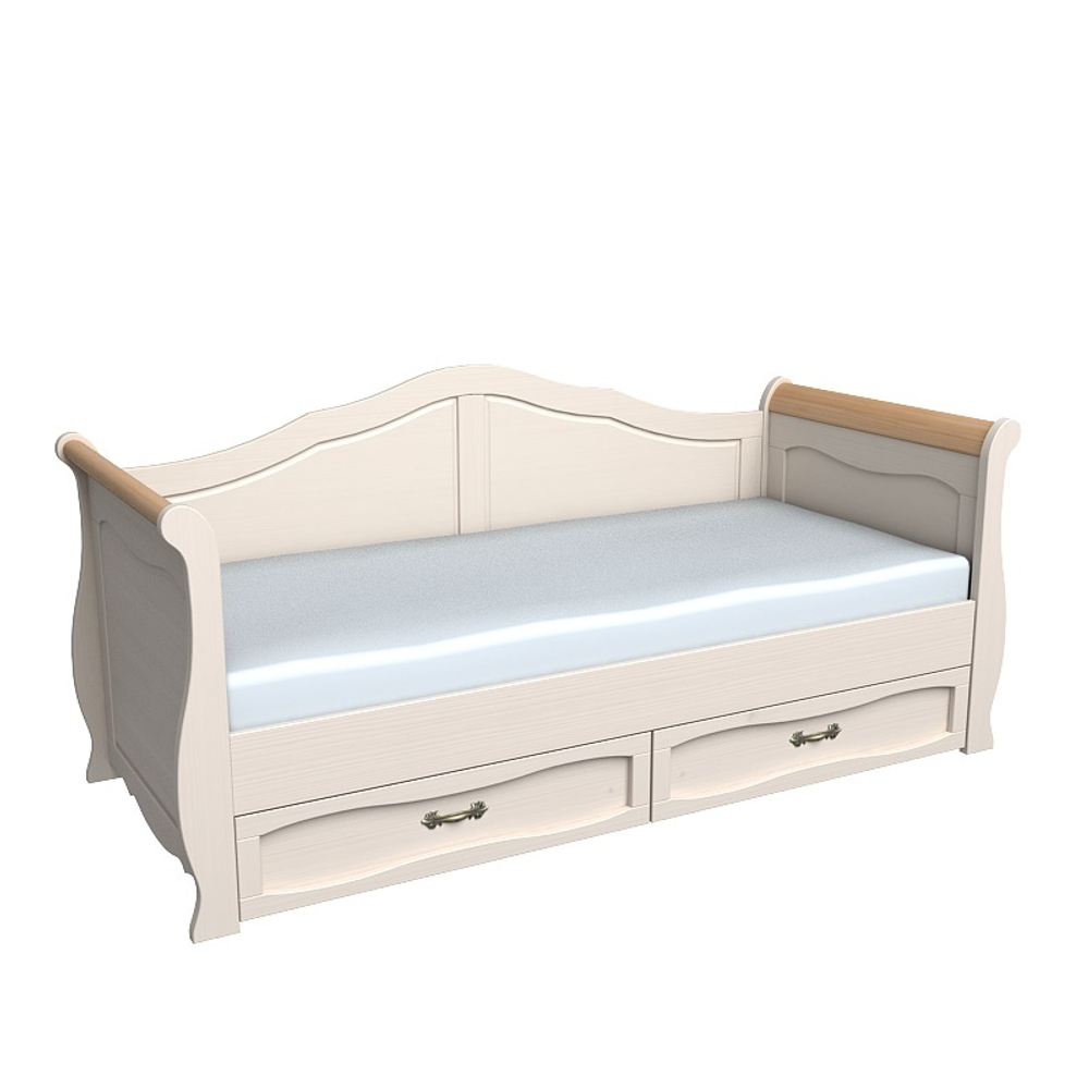 Кровать-диван «Прованс» 90х200 бежевый воск/антик