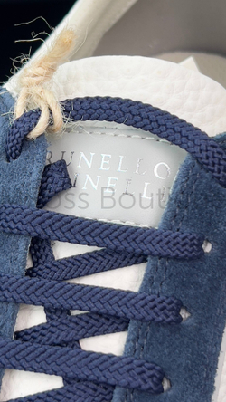 Мужские кроссовки Brunello Cucinelli Panelled бело-синие