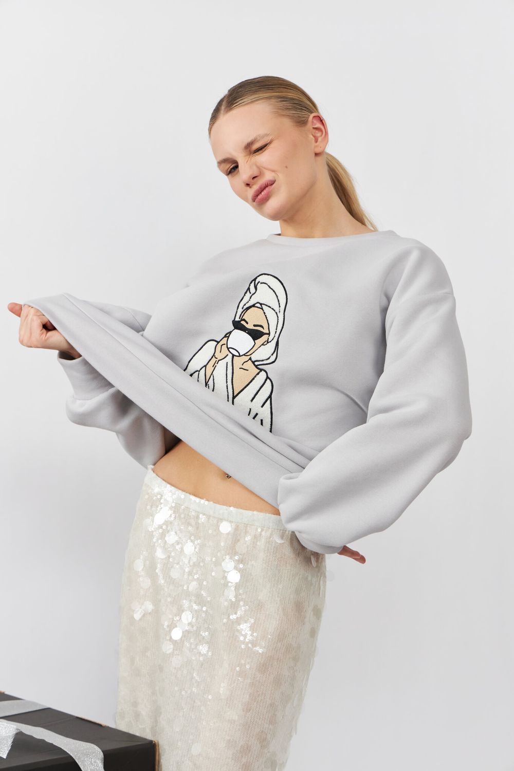 СВИТШОТ DO NOTHING CLUB ASH GREY