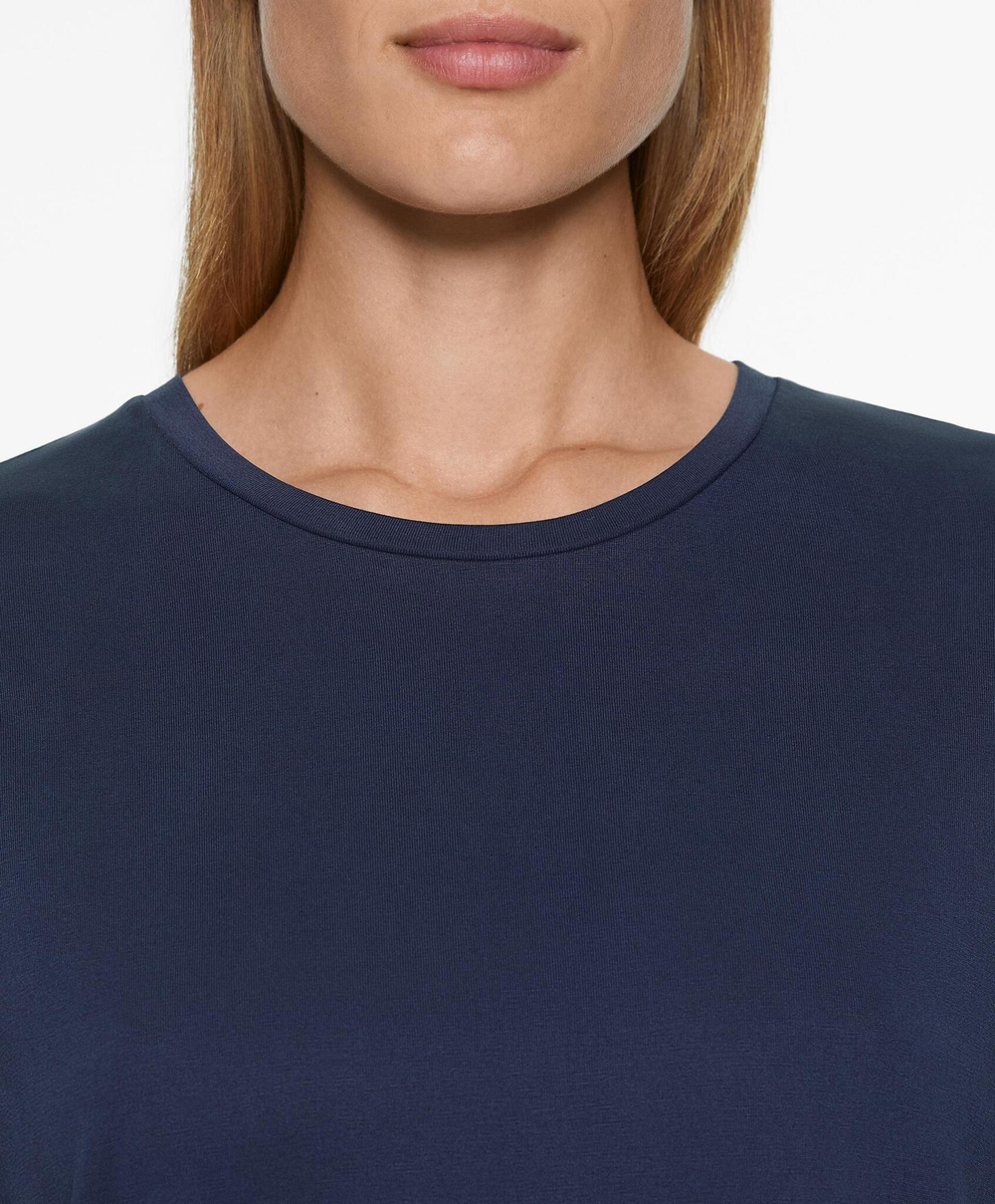 Oysho Футболка из модала с короткими рукавами, темно-синий