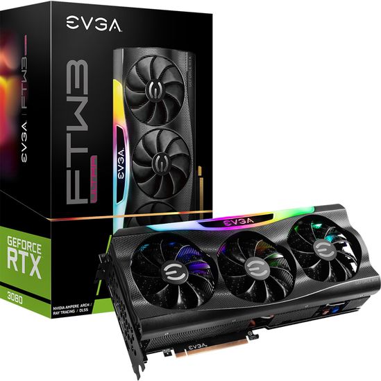 Видеокарта EVGA GeForce RTX 3080 FTW3 Ultra Gaming LHR