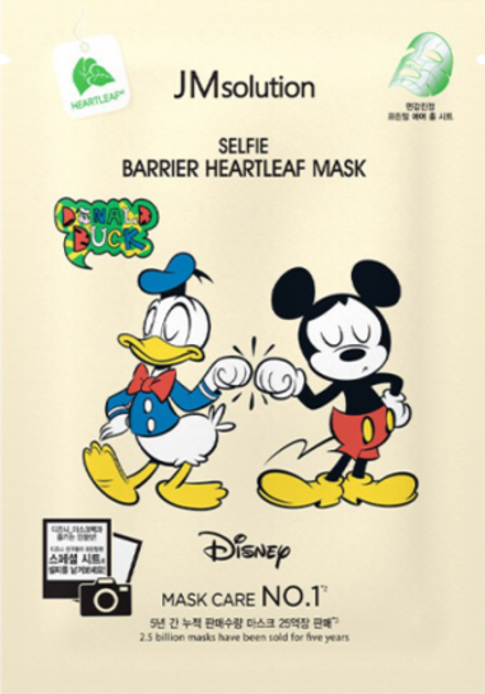 Тканевая маска-селфи с хауттюйнией JMsolution Disney collection selfie barrier heartleaf mask