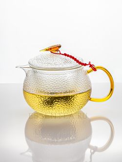 Чайник стеклянный "Бохэ Голд" с колбой 550 мл
