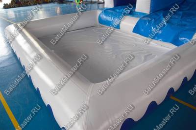 Надувная горка "Синяя тучка" размер 9*4*6 м