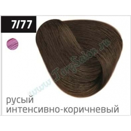 Перманентная крем-краска для волос «Русый интенсивно-коричневый» 7/77, Ollin Performance, 60 мл.