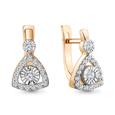 942814Ак Серьги из Золота с бриллиантами